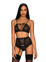 Set nero seducente con reggicalze