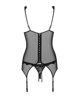 Corsetto nero tentatore e perizoma