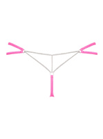Pink thong with a chain