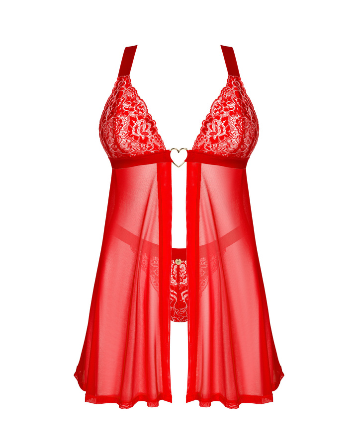 Babydoll rosso e perizoma