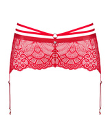 Lacy, red garter belt