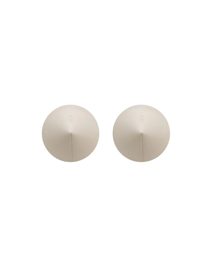 White natural leather nipple covers 