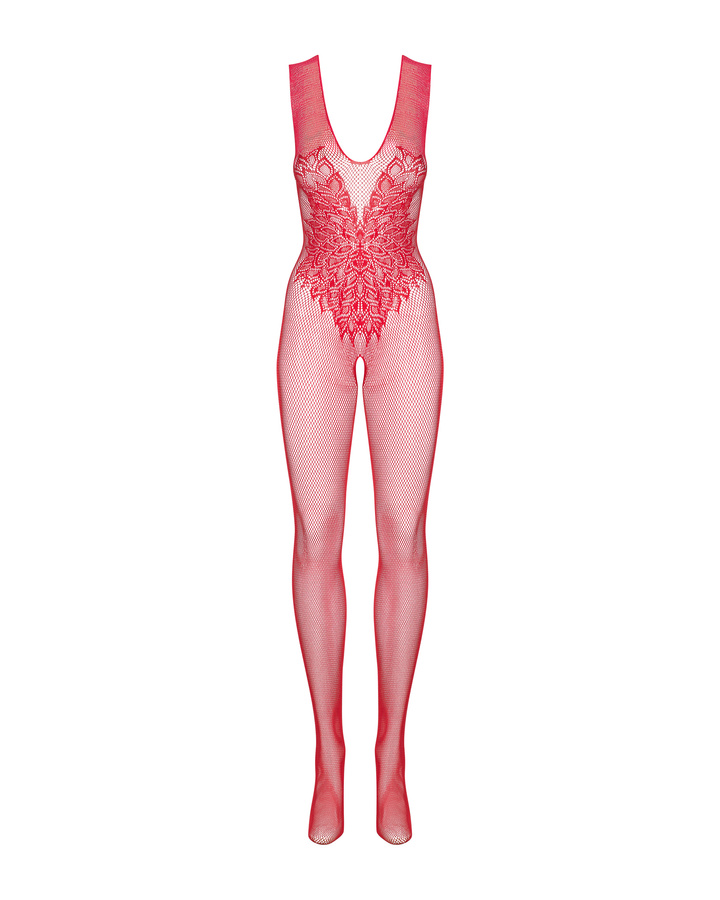 Bodystocking rosso a maglia
