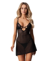 Sensual, see-through chemise & thong