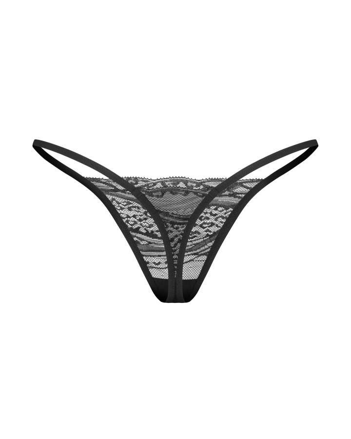 2-pack black thong