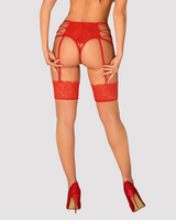 Stockings with red lace
