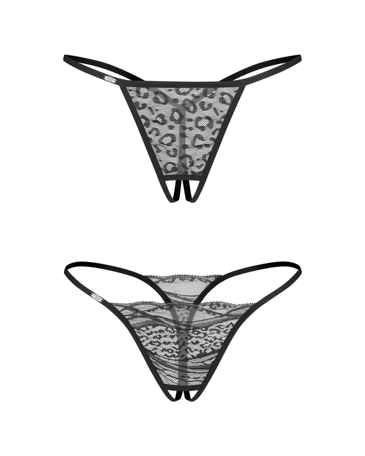 2-pack thong with open crotch