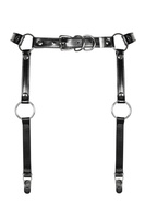 Black harness garter belt