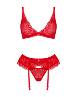 Red set with garter belt