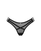 See-through, black thong