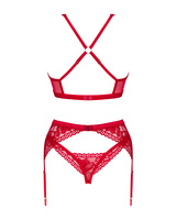 Set rosso con cintura a giarrettiera