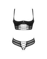 Set: reggiseno senza coppe e perizoma aperto sul cavallo