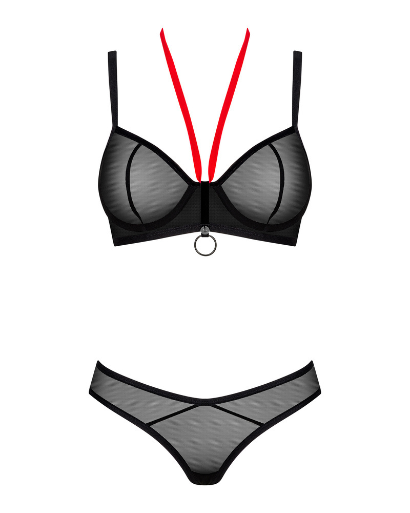 Set trasparente: reggiseno e perizoma