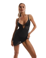 Sensual, see-through chemise & thong