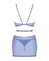 Blue, transparent dress & thong