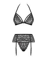 Set nero con cintura giarrettiera