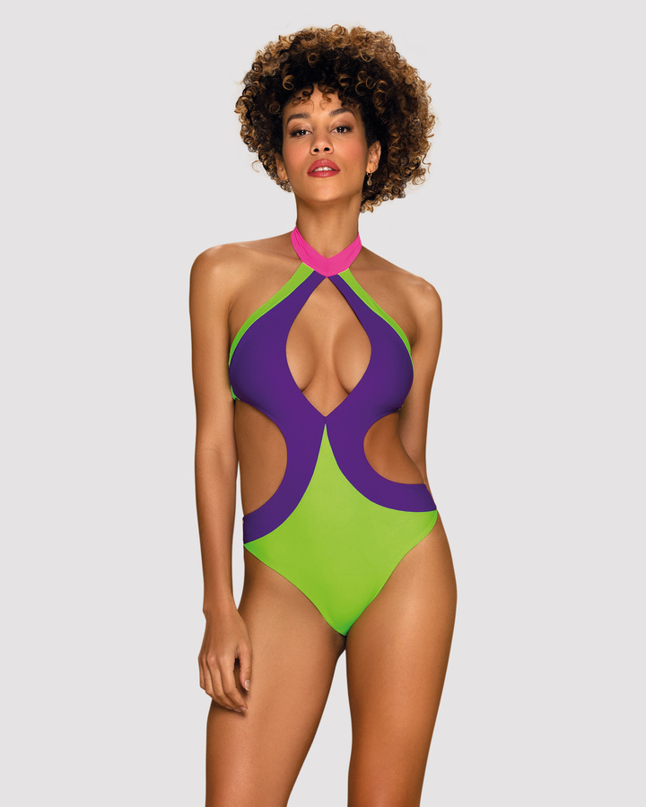 Colorful one-piece swimsuit