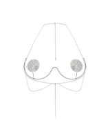 Jewelry bra with nipple covers