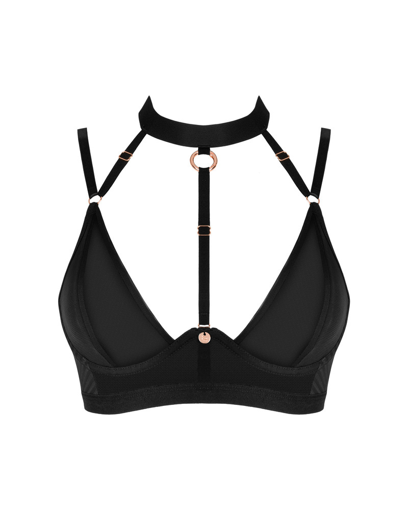 Reggiseno nero con choker